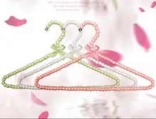 5pcs lot 20cm 30cm 40cm Children Plastic Pearl Hanger Baby Hangers For Clothes Kids Plastic Cloth
