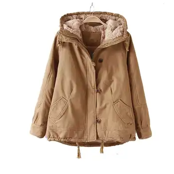Winter Hooded Lamb Fur Warm Parkas Jacket Women Plus Size Winter Clothe For Women Coat Warm Jaqueta Feminina Large Size Coat
