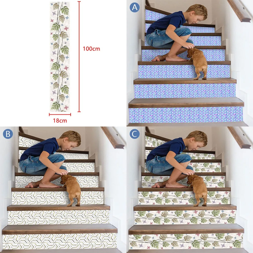 

3D Simulation Stair Stickers Waterproof Wall Stickers DIY Home Decor Room Decoration vinilos decorativos para paredes New