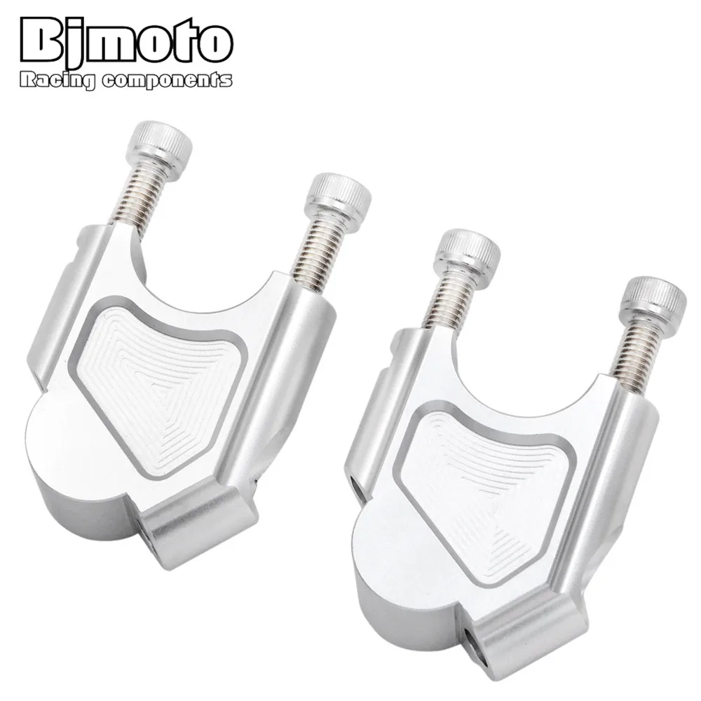 BJMOTO For BMW F800GS 2008-2017 Silver Motorcycle Handle Bar Clamp Raised Extend Handlebar Mount Riser 