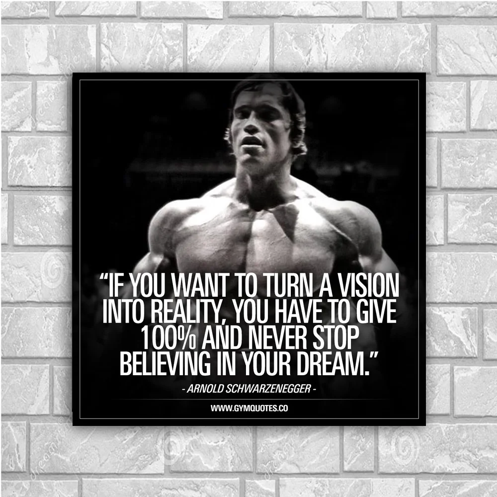 

Arnold Schwarzenegger Motivational Art Canvas Poster Print Pictures for Living Room Decor Dropshipping