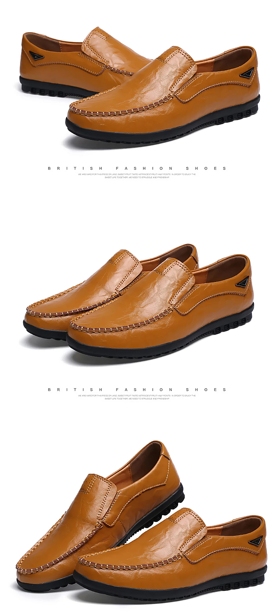 Lightweight Leather Moccasin Men Flat Casual Loafers Shoes