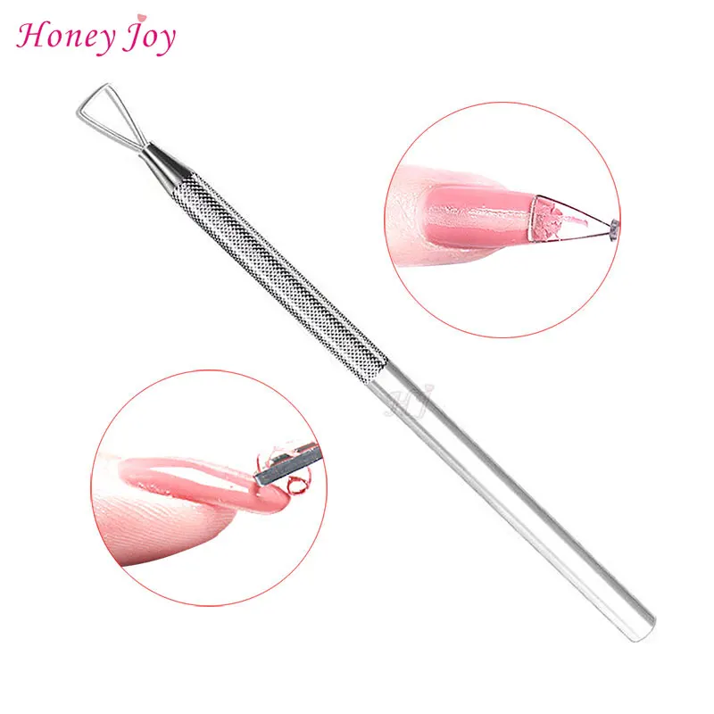 Good Chance of  1pc Stainless Steel UV Gel Nail Polish Remover Tool Removal Shaver Stick Pen Grinding Pusher Manicu