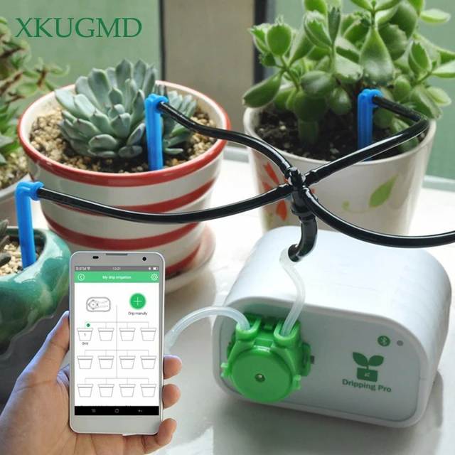 Best Price Mobile Phone Control Intelligent Garden Automatic Watering Flower Device Succulents Drip Irrigation Tool Water Pump Timer System