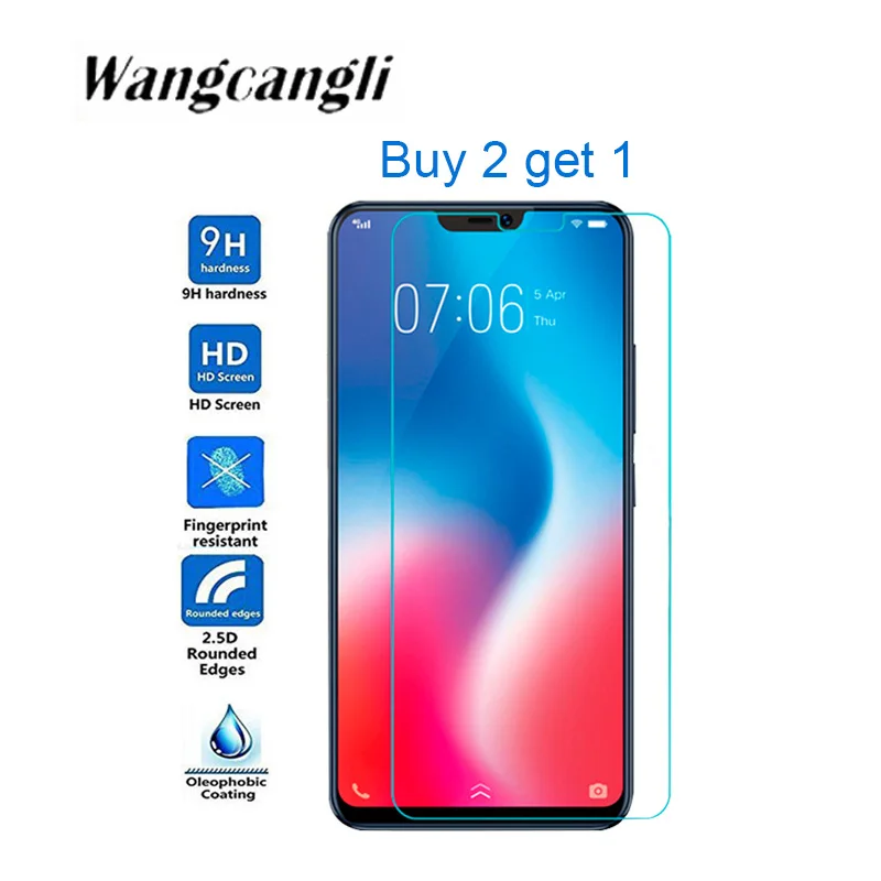 Купи 2 ПОЛУЧИ 1 2.5D изогнутое защитное стекло твердостью 9H для Vivo Y81 Y93 Y93S X6 Y73 Y67