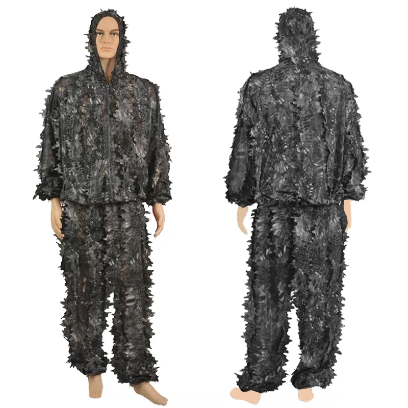Typhon 3D камуфляжная одежда ghillie Костюмы камуфляж костюм армейская одежда костюм снайпера куртка джунглей и брюки для охоты