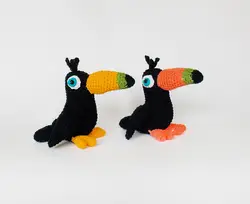 Вязаная крючком погремушка armigurumi toucan Номер модели WL0010