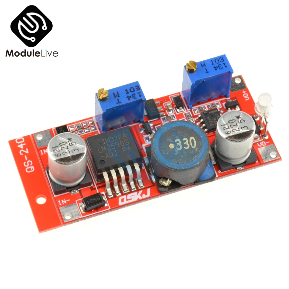 

LM2596 DC 5-35V To 1.25-30V 3A Step Down Buck Power Supply Module Constant Current Adjustable Step-Down Voltage Regulator