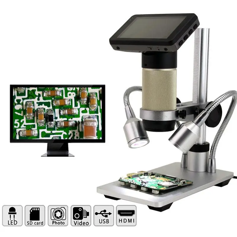 Andonstar ADSM201 обнаруживает HDMI цифровой микроскоп длинный объект микроскоп инспекции ремонт инструмент