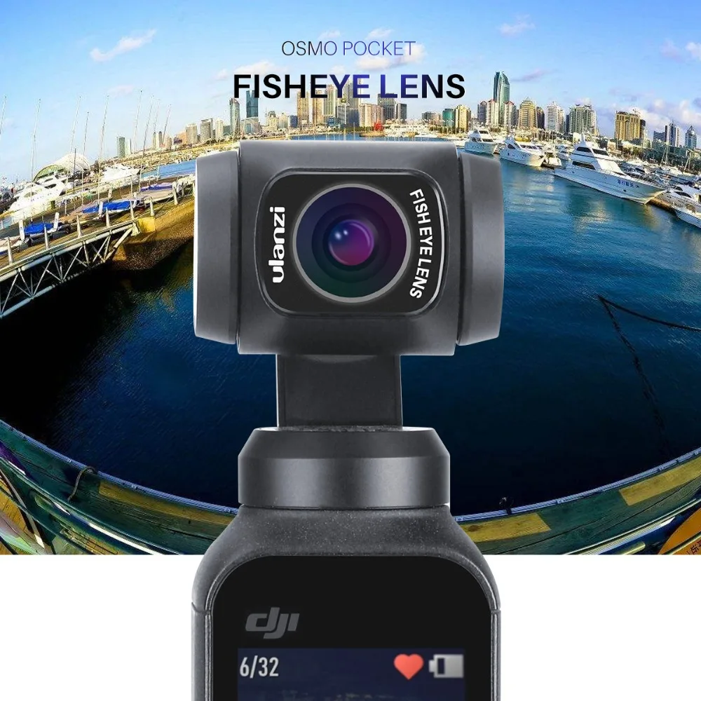 Ulanzi OP-8 объектив рыбий глаз для DJI Osmo Pocket профессиональный HD Магнитный аксессуары |