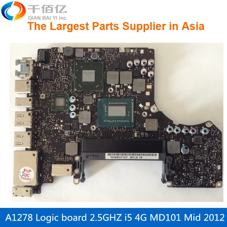 Материнская плата для ноутбука MacBook Pro A1278 материнскую плату 13' MD101 4G i5 2 5 ГГц 820 3115
