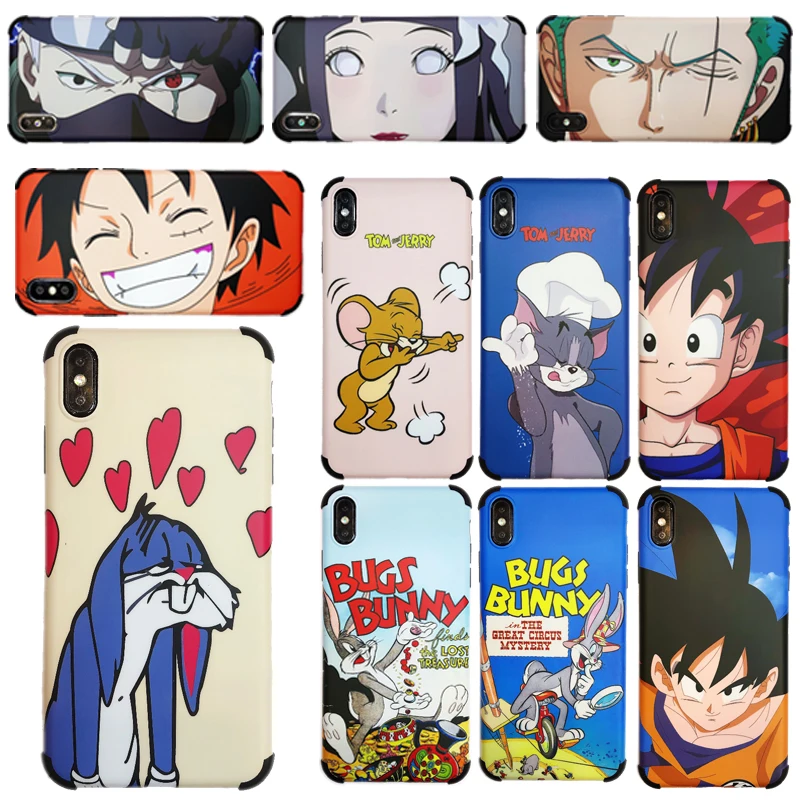 

Cartoon Rabbit Tom Jerry Phone Cases For iPhone XS Max XR X 8 7 6 6S Plus Fashion Anime Naruto One Piece Dragon Ball Soft Covers