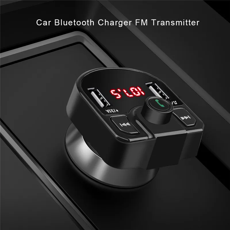 Bluetooth 4,2 MP3 плеер Handsfree автомобильный комплект fm-передатчик Поддержка TF карта U диск QC2.0 3.1A Быстрая Двойная USB Зарядка адаптер питания