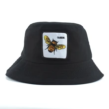 Новая модная Панама мужская шляпа-Панама женская летняя Рыбацкая шляпа с вышивкой в виде животного хип-хоп кепка Bob Hat chapeau