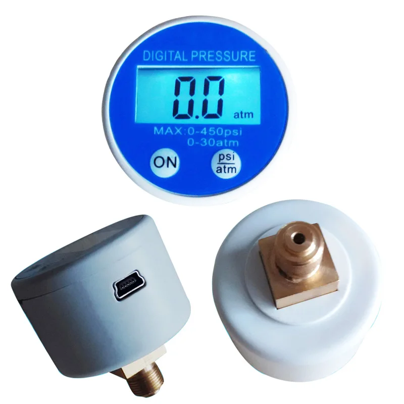 40mm 450psi digital pressure gauge with usb battery supply