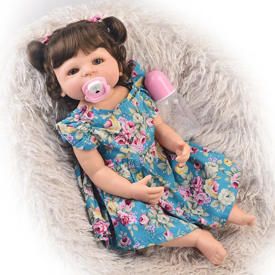 KEIUMI 23 дюйма модная Кукла Reborn Alive Girl силиконовая Реалистичная Детская кукла