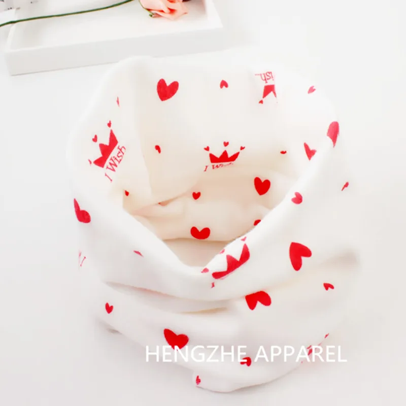 new cotton O ring baby scarf owl cat bunnt dots crown print kids collars cartoon children neckchief wrap headbands accessories