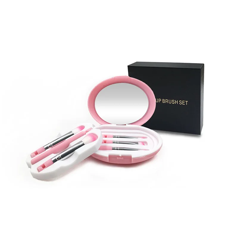 2018 New 5pc Makeup Brush Portable Mini Cosmetic Brush Foundation Concealer Eye Shadow Oval Egg Make up Brush With Mirror 2018 New 5pc Makeup Brush Portable Mini Cosmetic Brush Foundation Concealer Eye Shadow Oval Egg Make up Brush With Mirror