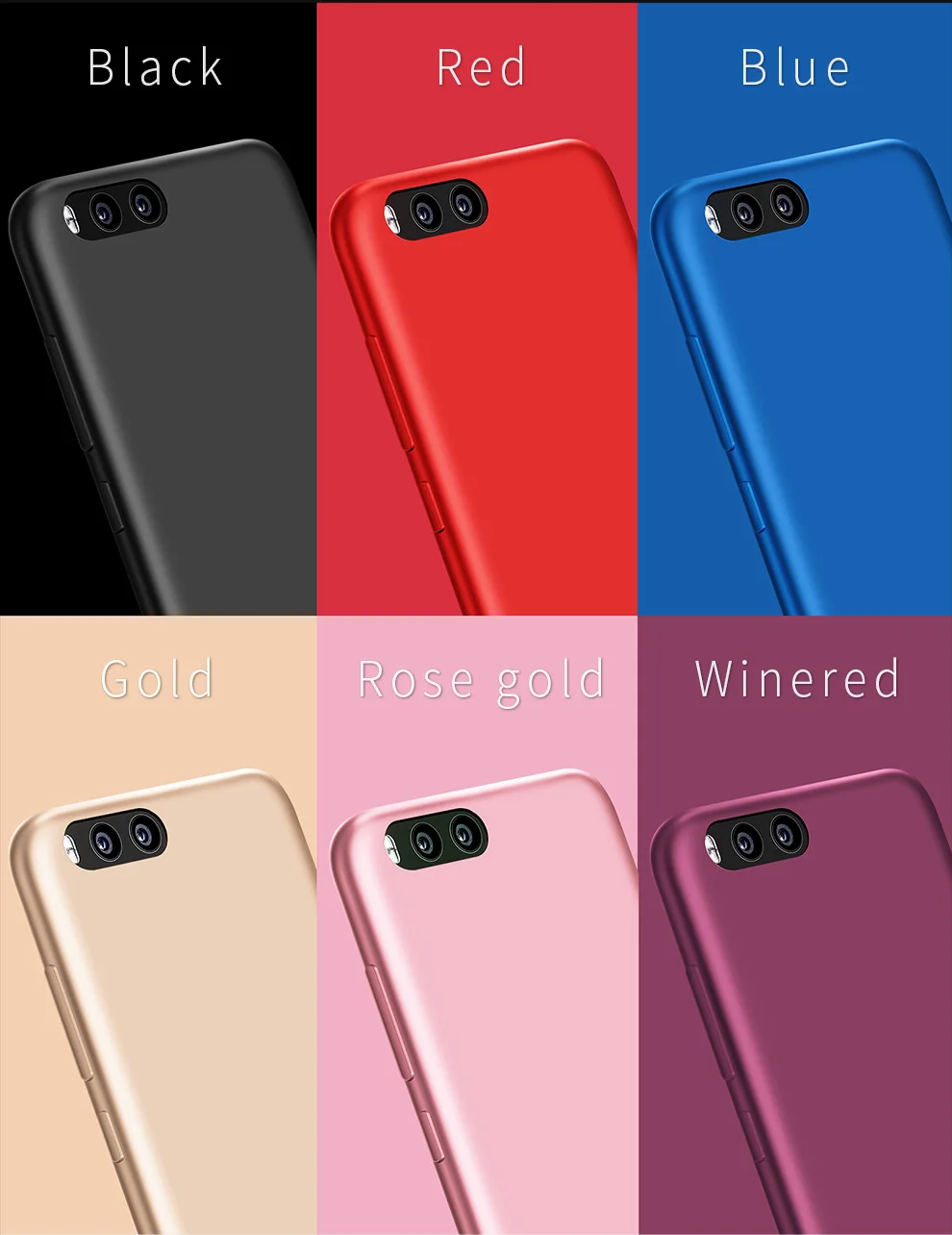 For Xiaomi 6 Ultra Thin Shockproof TPU Hybrid Case Cover,360 degree full cover matte soft tpu case 6 color, multi-color optional (3)
