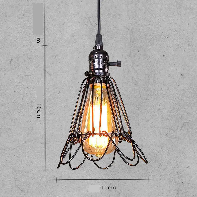 110 V 220 V Loft luces pendientes suspensión luminaria Iluminacion Industrial lámpara colgante rústico lámparas Abajur Sala 41