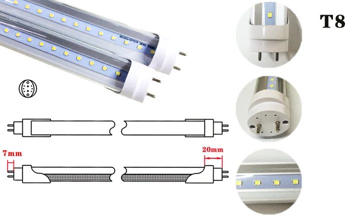 4 шт T8 2FT 600 мм 8 Вт светодиодный свет пробки SMD 2835 супер Яркость DC12-24v lamparas светодиодная флуоресцентная лампа Трубы 600 мм/590 мм Бесплатная