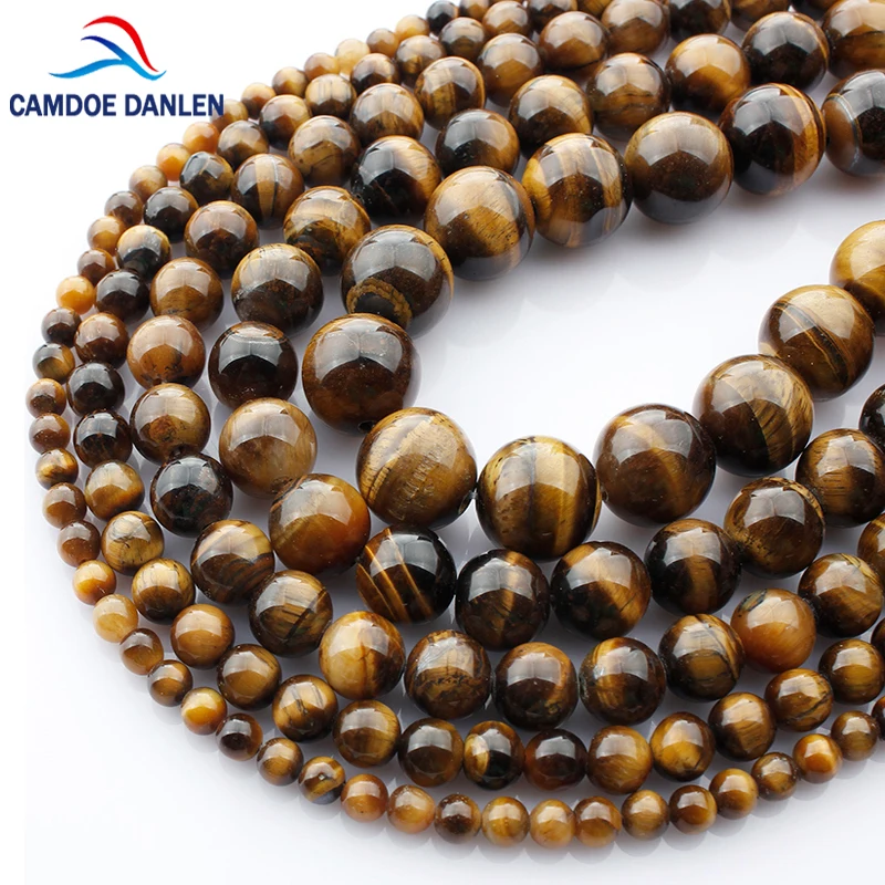 

High quality Natural Stone Tiger Eye Round Beads Loose 4/6/8/10/12/14MM DIY bracelet Necklace For Jewelry Making Wholesale
