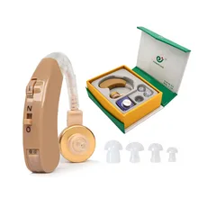 BTE Hearing Aid Voice Sound Amplifier AXON F-138 Hearing Aids Behind Ear Adjustable Health Care f 16p wired volume adjustable sound voice amplifier hearing aid 1 x aa
