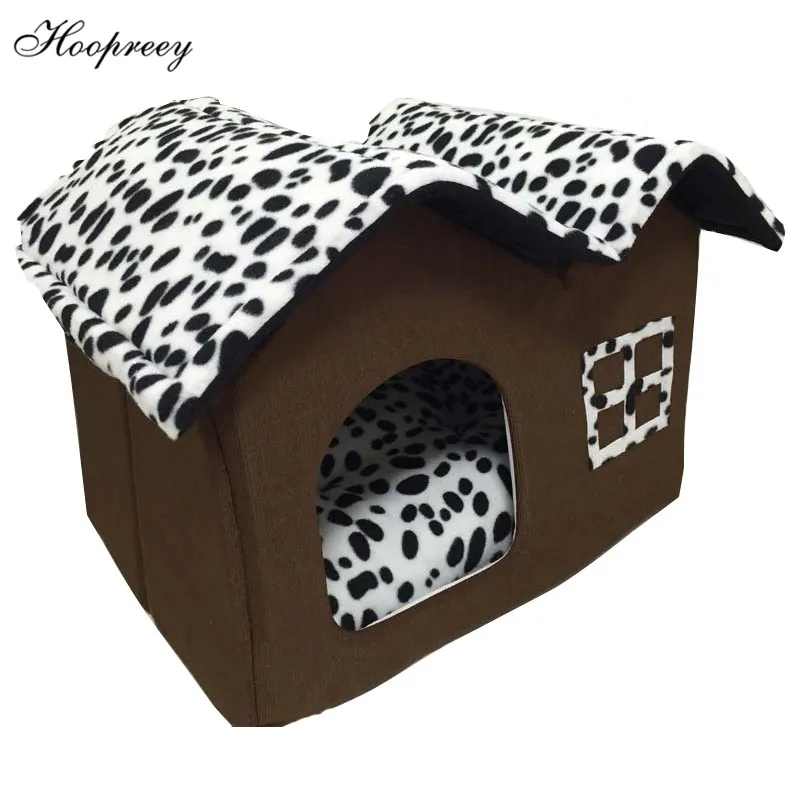 

Winter Warm Dog Bed Spot Double Top Pet House Thickening Sponge and Mat for Small Puppy Dogs Cats Removable Cover Pet Supplies20