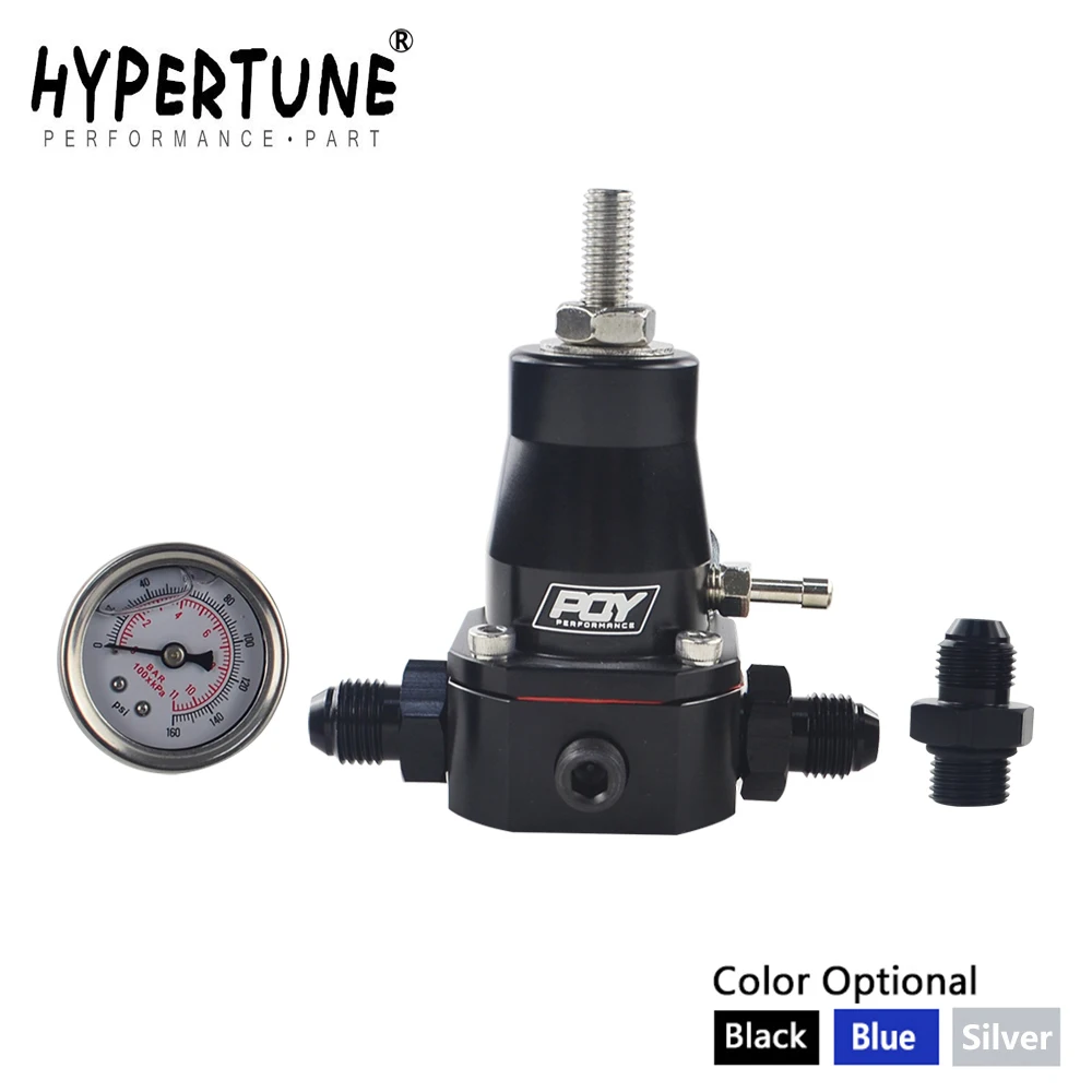 Hypertune Универсальный регулятор давления топлива + манометр AN6 фитинг 30 70 PSI