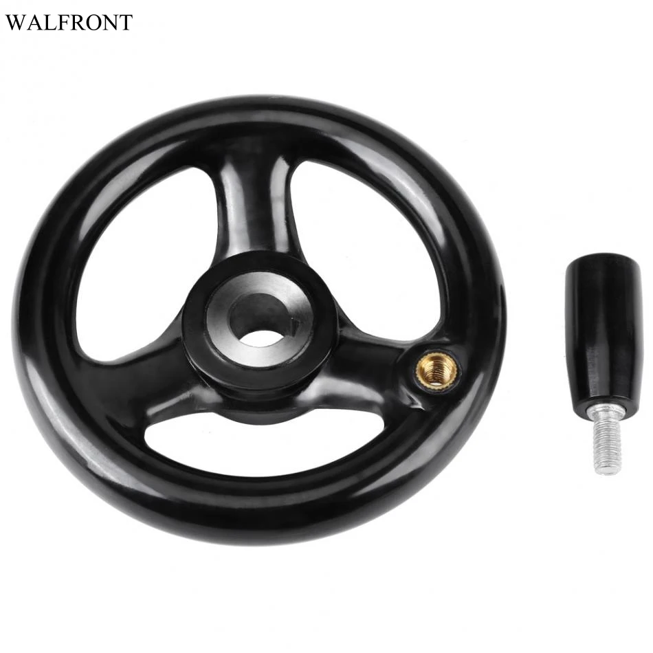 Buy 1Pcs 3 Spoke Hand Wheel 12*100mm Black Round 3
