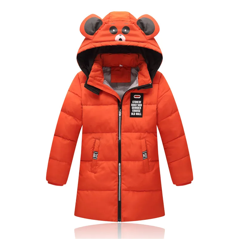 

boys winter down jacket for girls white down parkas 90% down warm thickening Long children coat big boys girls clothes 3-8 year