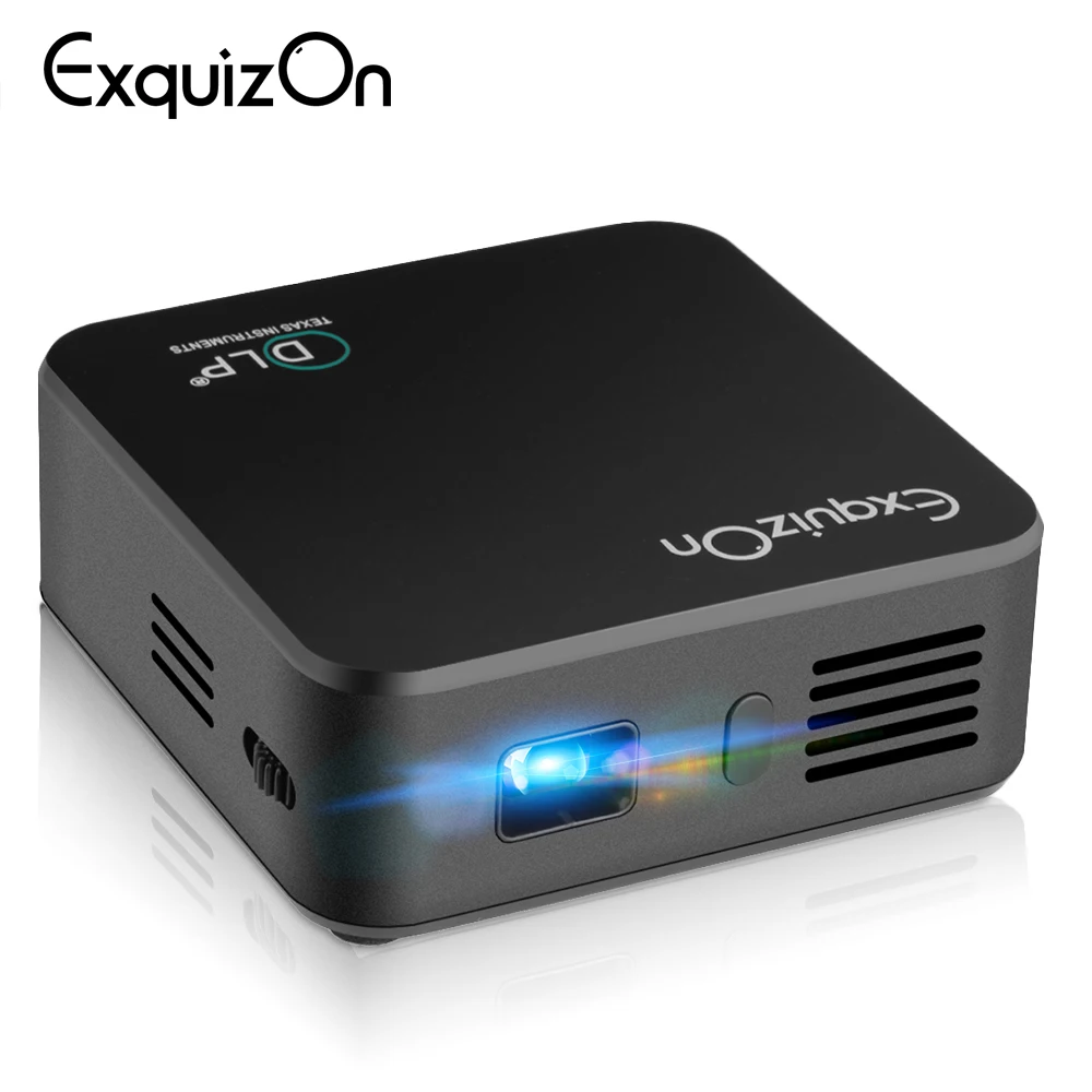 Exquizon E05 мини DLP проектор 120 ANSI люмен Поддержка беспроводной адаптер для IOS и Android 1G 8G