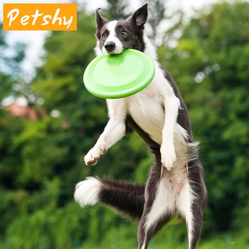 Petshy كبيرة الحجم كلب تحلق القرص صغير متوسط كبير الكلب لينة في الهواء الطلق التفاعلية التدريب إحضار لعبة جرو Frisbie القرص