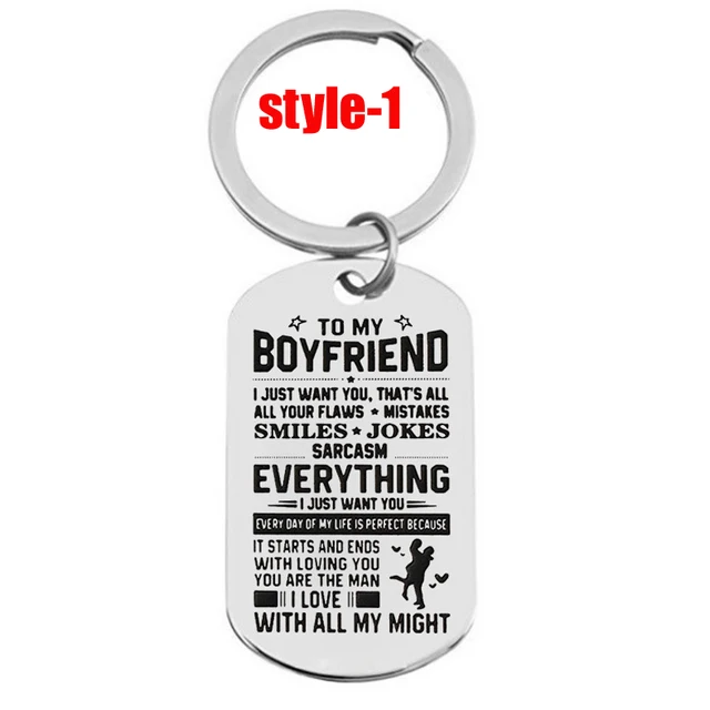 to my boyfriend keychain