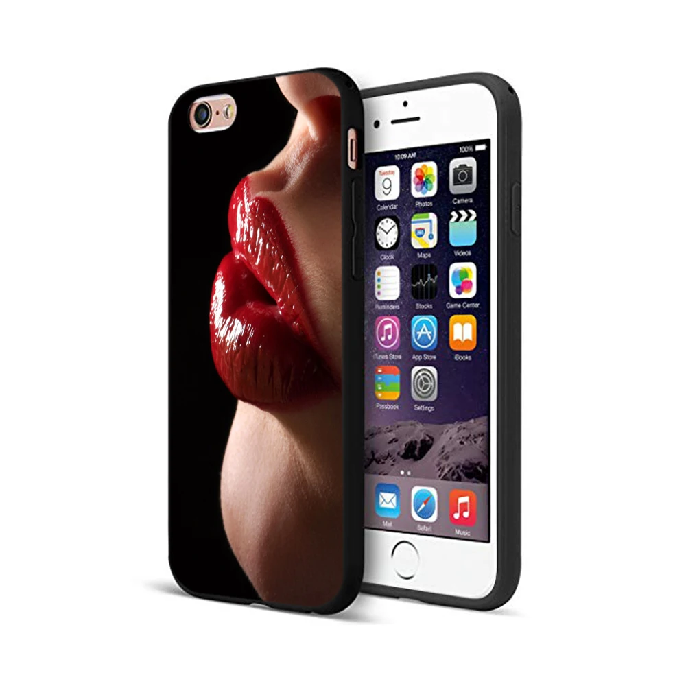 Черный чехол из ТПУ для iphone 5 5s se 6 6s 7 8 plus x 10 силиконовый XR XS 11 pro MAX с красными