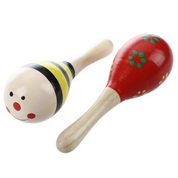

MACH 2 X Wood Maracas Musical Instrument Toy For Kids