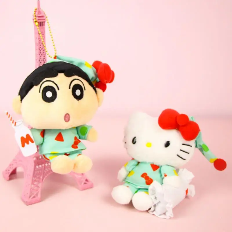 1 шт. новый мультфильм пижамы hello kitty Crayon Shin-Chan плюшевые игрушки мягкие подвеска плюшевая кукла подарок плюшевые игрушки