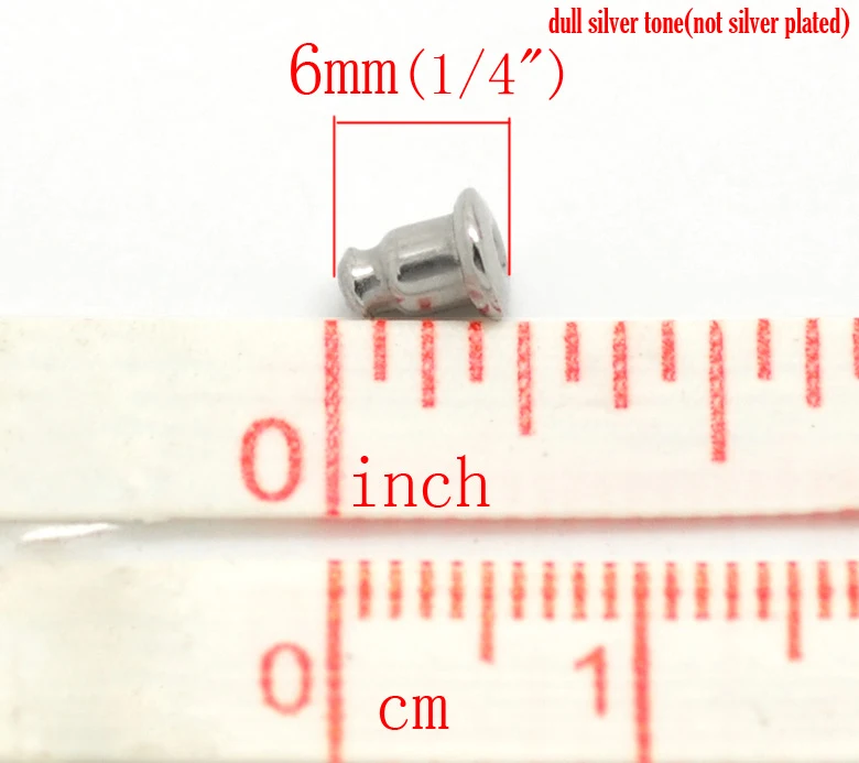 50 шт. заглушки для сережек из нержавеющей стали 6 Х5 мм|silver tone|earring back stopperearring backs |