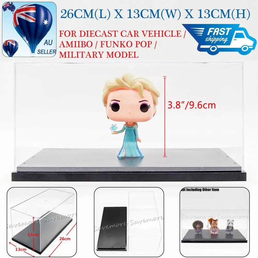 AU Odoria акрил Дисплей Дело Box 26x13x13 см Ясно Perspex пыле УФ-Большой Размеры | Игрушки и
