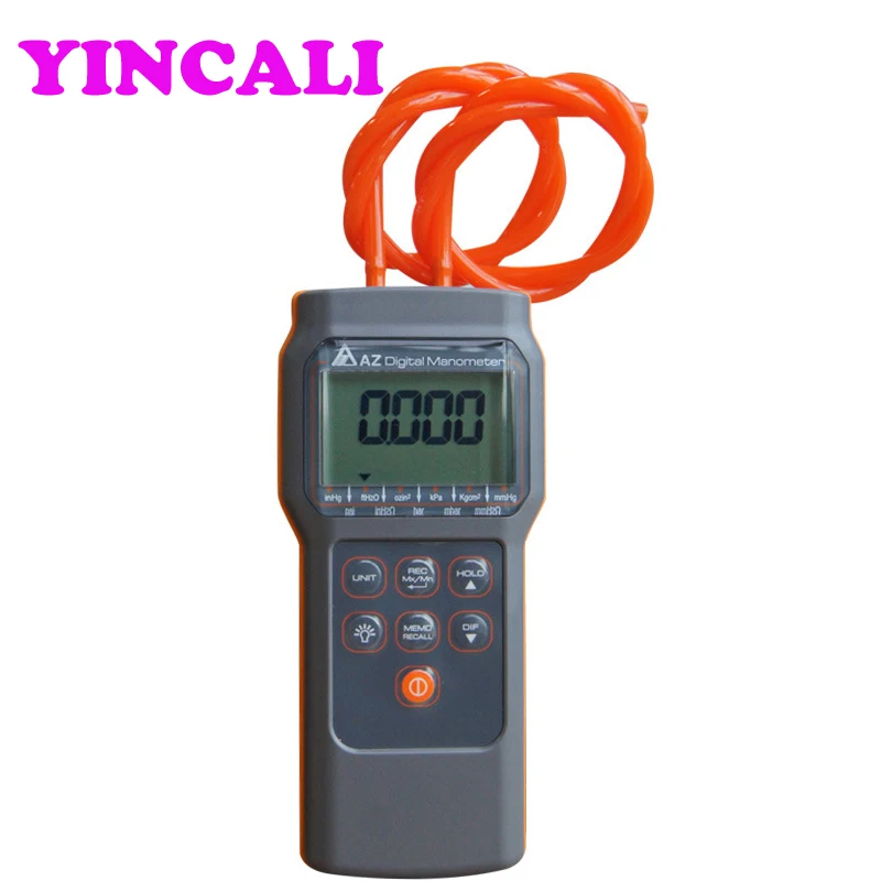 High Resolution Differential Pressure Gauge AZ82062 Digital Manometer 11 Selectable Scales Units Range 6psi Meter | Инструменты