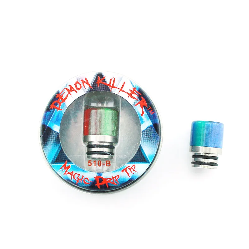 

100% Original New Demon Killer 510 Epoxy Resin Drip Tips For all E Cigs mouthpiece 510 RDA RTA atomizer tank type B
