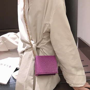 

Women Alligator Mini Messenger Bag Flap Crossbody Bags For Women 2020 Ladies Bags Handbag Designer Shoulder Bag Coin Purse Bag