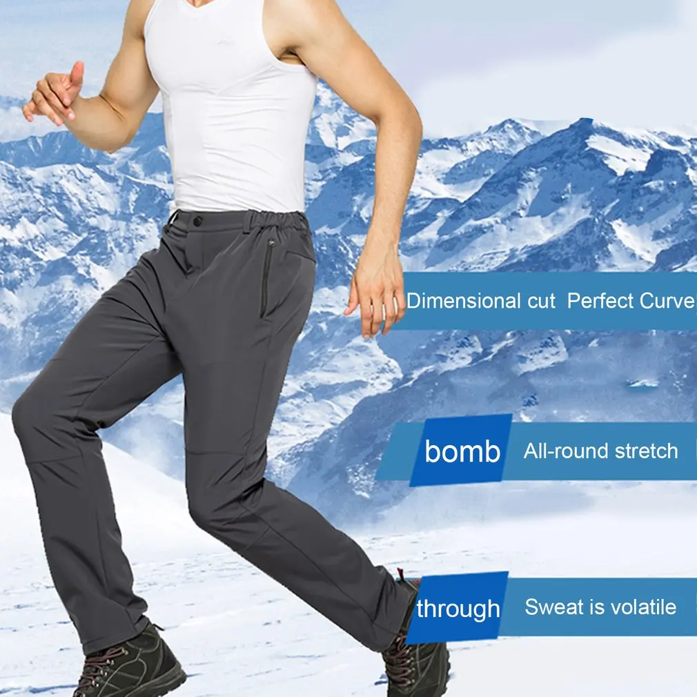 Grueso cálido pantalones suave cómodo de los hombres pantalones a prueba de agua a prueba de viento pantalones de deportes al aire libre senderismo Camping Trekking
