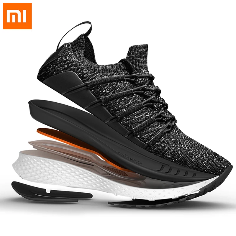 

Xiaomi Mijia 2 Men Smart Sneaker Running Shoes Shock-absorbing Fishbone Lock System Elastic Knitting Vamp Fashion Sports Shoes