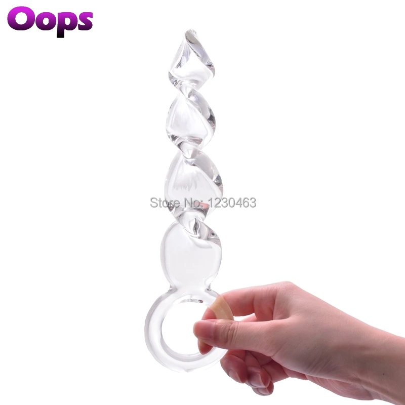 8.6inch Crystal Butt Plug Spiral Glass Dildo G Spot Stimulator Long Fake Penis for Women Men Masturbator Adult Sex Toys | Красота и