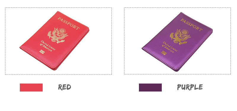 Милая Обложка для паспорта из искусственной кожи США, розовая Женская Обложка для паспорта, фирменный Американский кошелек, чехлы для паспорта