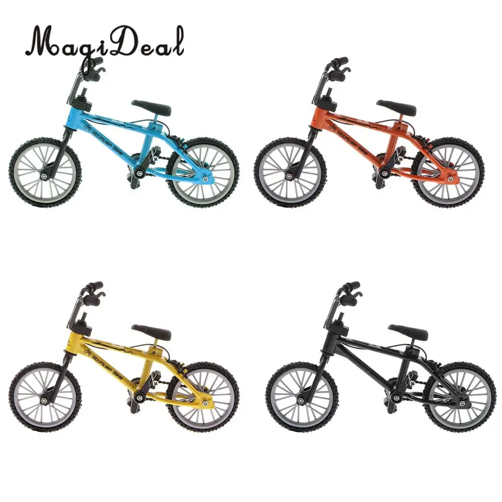 1:24 Scale Alloy Miniature Finger Bike Bicycle Diecast Vehicle Model Desk Gadget Relaxation Toy for Children Kids Boys Xmas Gift