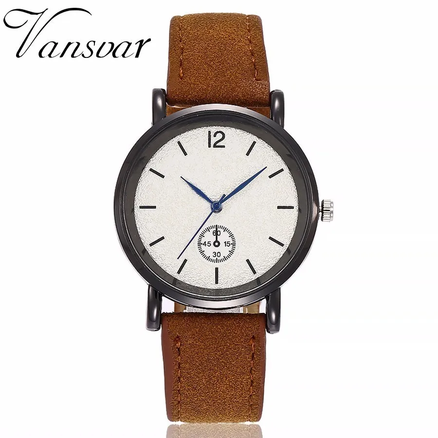 

New Vansvar Brand Women Simple Leather Strap High-Quality Watches Luxury Casual Ladies Women Dress Quartz Watch Hot Selling