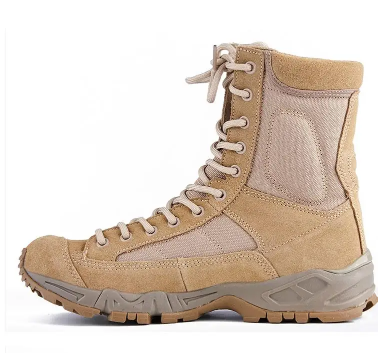  New Sport Army Men Combat Tactical Boots Outdoor Hiking Desert Leather Ankle Boots Military Male Co