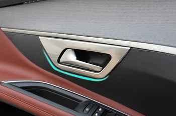 

4PCS Stainless Steel Interior Door Cup Bowl Frame Cover Trim For Peugeot 3008 GT 5008 GT 2017
